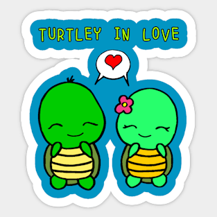 Turtley in love Sticker